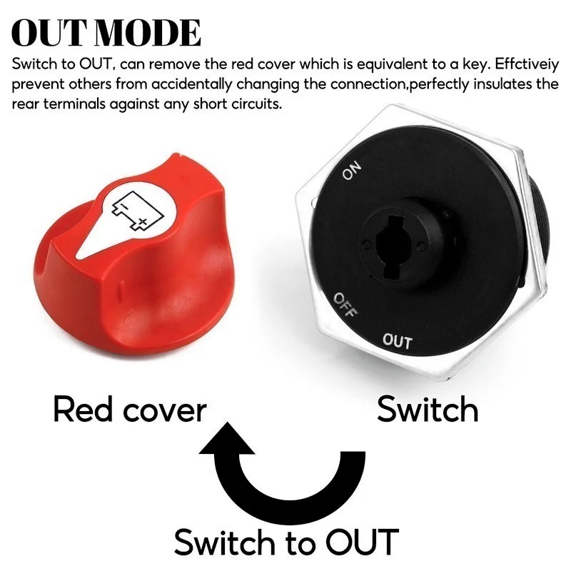 100 А переключатель аккумулятора для автомобиля RV поворотный разъем питания