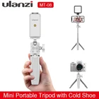 Ulanzi MT-08 мини-штатив для DSLR камеры смартфона Vlog штатив Холодный башмак для микрофона свет держатель для телефона держатель для iPhone, Android
