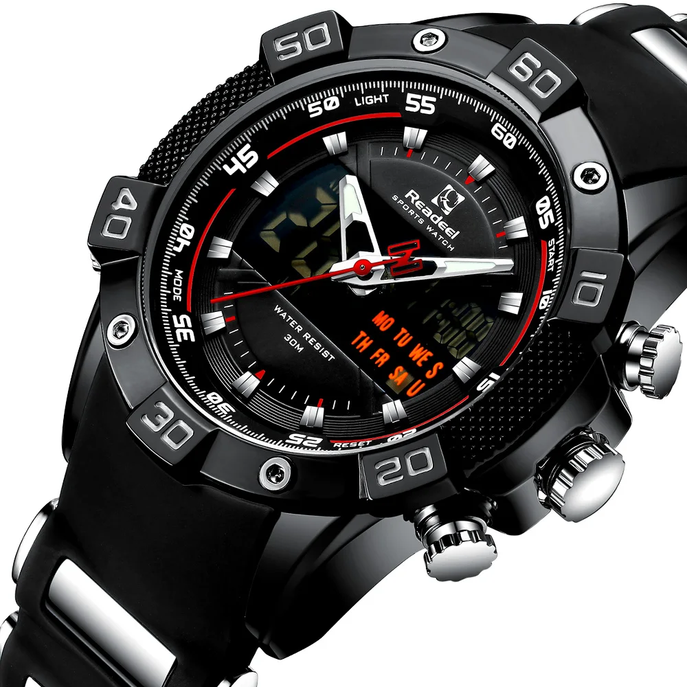 Часы наручные мужские кварцевые брендовые Роскошные модные цифровые