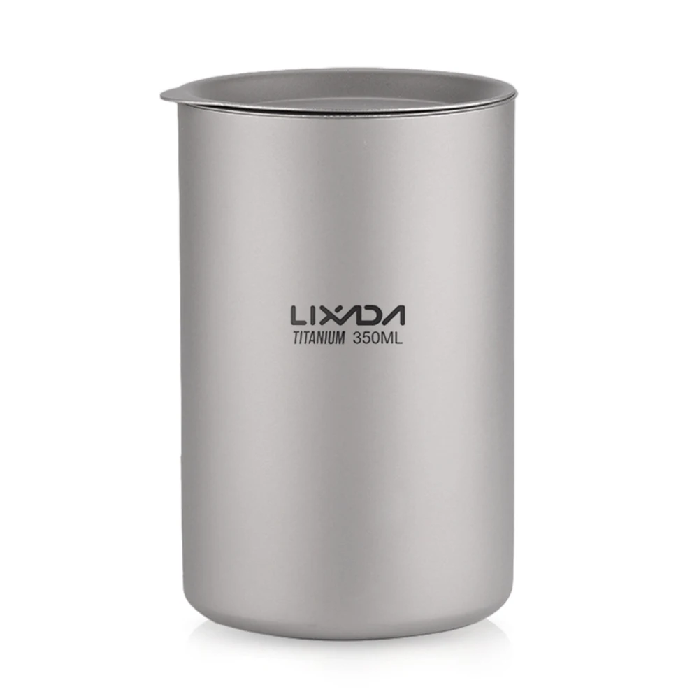 Титановый чайник Lixada с двойной стенкой 350 мл|Столовые приборы для пикника| |