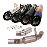 escape motorcycle exhaust mid link pipe and 51mm vent tube replace catalyst exhaust system for benelli leoncino 500