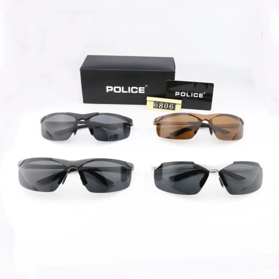 

6806 POLICE Summer Retro Design Mens 2021 Sunglasses Polarized Pilot High Definition Driving Mirror Sunglasses Men Gafas De Sol