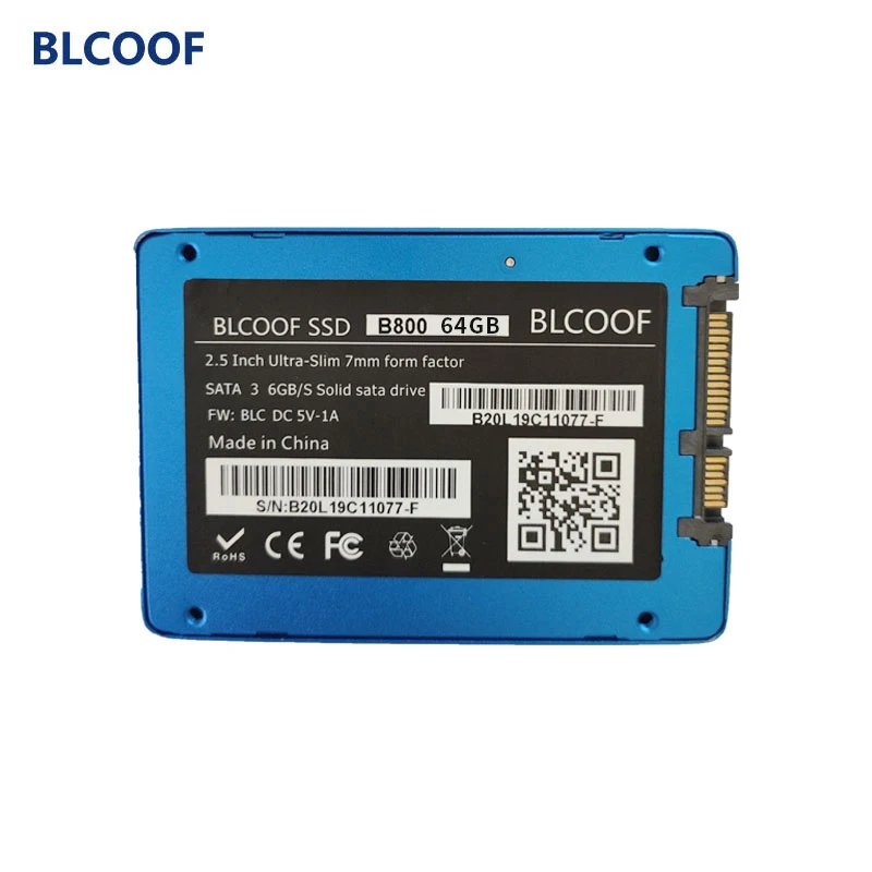 Внутренний жесткий диск BLCOOF SSD 64 ГБ SATA3 2 5 дюйма B800 диско накопитель для
