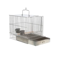 stainless steel bird cage small parrot bathroom breeding houses outdoor bird cage travel jaula grande feeding supplies bs50bc