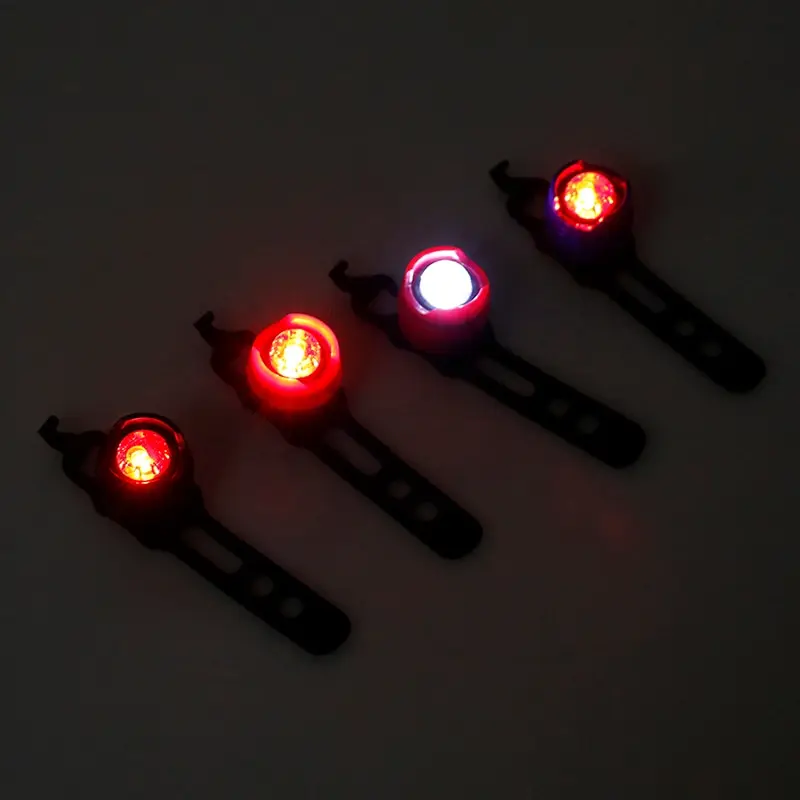 Aluminium LED Sepeda Lampu Depan Belakang Ekor Helm Merah Putih Flash Lampu Lampu Bersepeda Keselamatan Perhatian Lampu Tahan Air