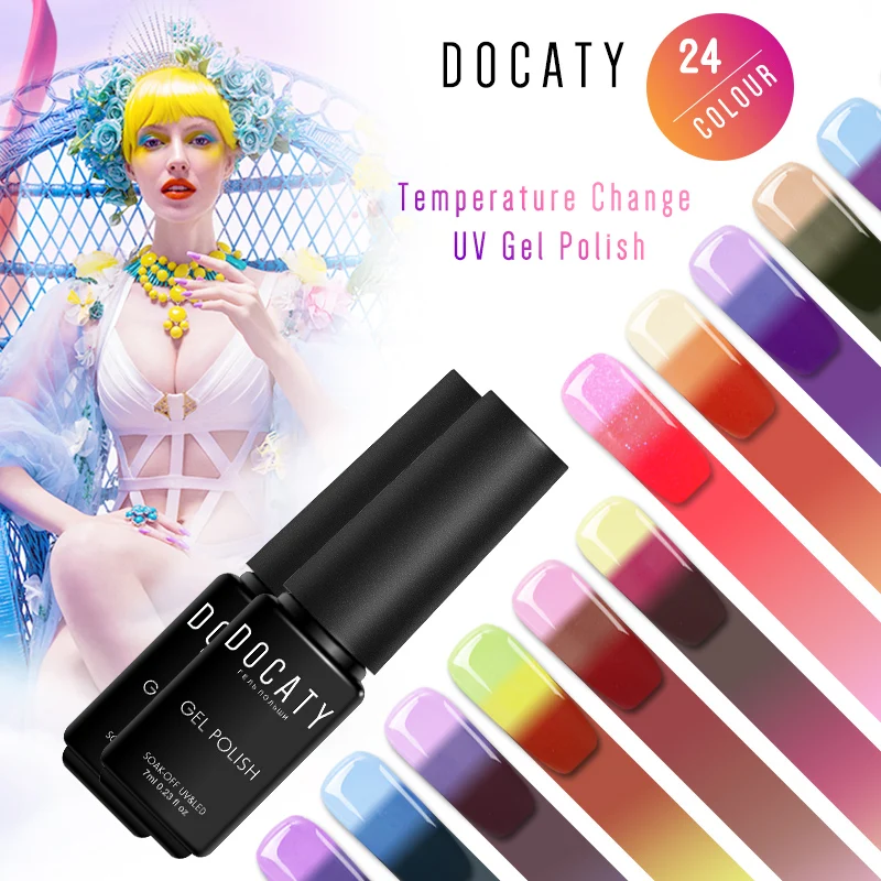 Гель для ногтей Docaty 24 цвета постоянный УФ гель хамелеон Профессиональный