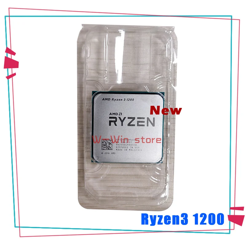 New AMD Ryzen 3 1200 R3 1200 3.1 GHz Quad-Core Quad-Thread CPU Processor YD1200BBM4KAE Socket AM4 NO FAN