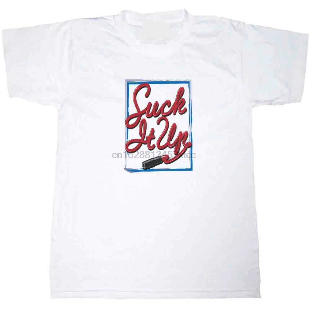 Модная летняя футболка забавная мужская или женская с надписью SUCK IT UP LIPSTICK