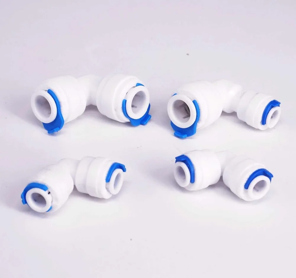 Fit for 1/4" 3/8" OD Tube  Elbow L Pushfit Equal Reducer Connector Fitting Aquarium Reverse Osmosis RO Water dispenser