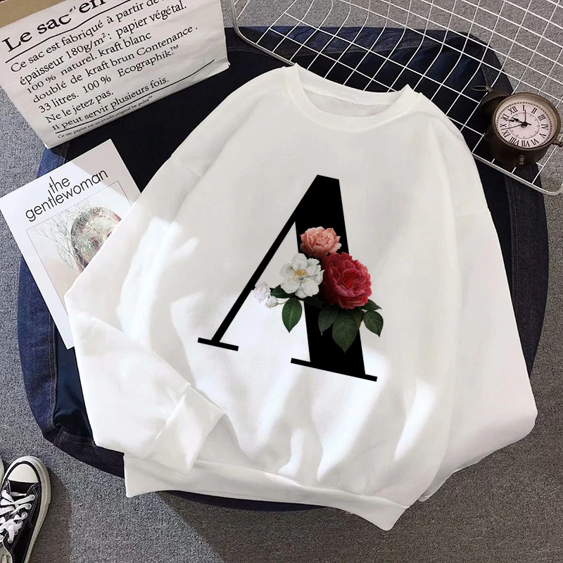 

2020 Women Hoodies Harajuku White Pullovers English Letters Print Hoody winter Oversized Casual Tops Sweatshirt Long Sleeves