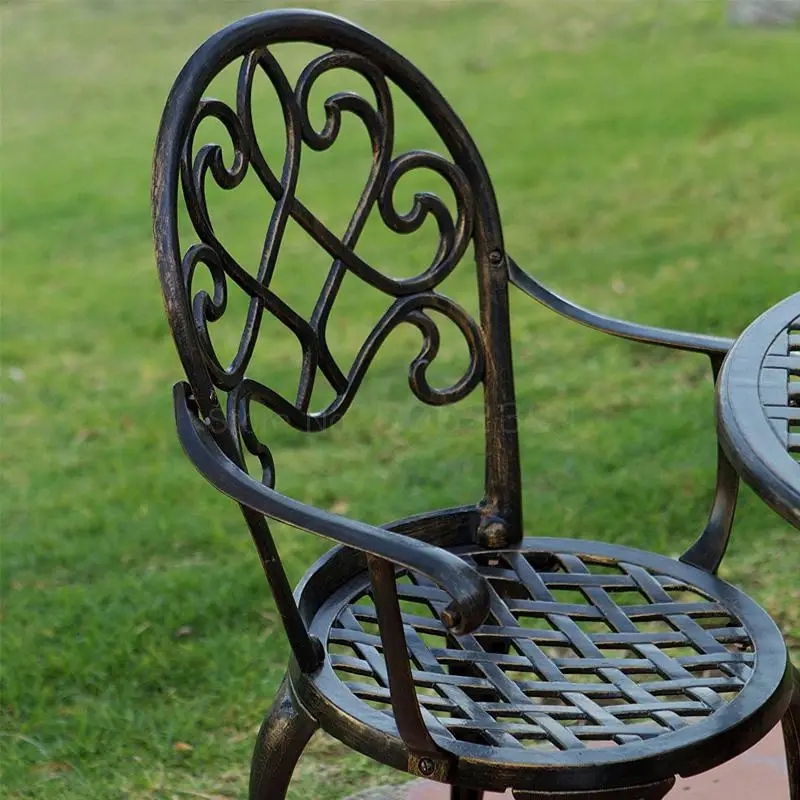 Литой алюминиевый уличный стол и стул один два стула комбинированный досуг