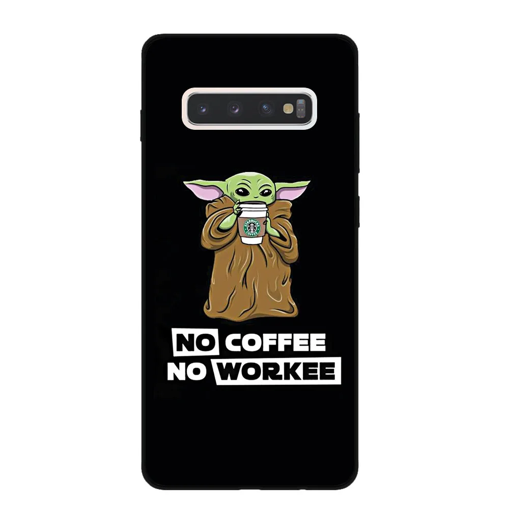Милая задняя крышка для samsung Galaxy S7 Edge S8 S9 S10 S11 Plus Lite S11E S10E Note 10 Pro, черные силиконовые чехлы для телефонов