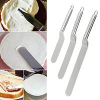 stainless steel cake spatula butter cream icing frosting knife smoother kitchen pastry cake decoration tools baking accessories