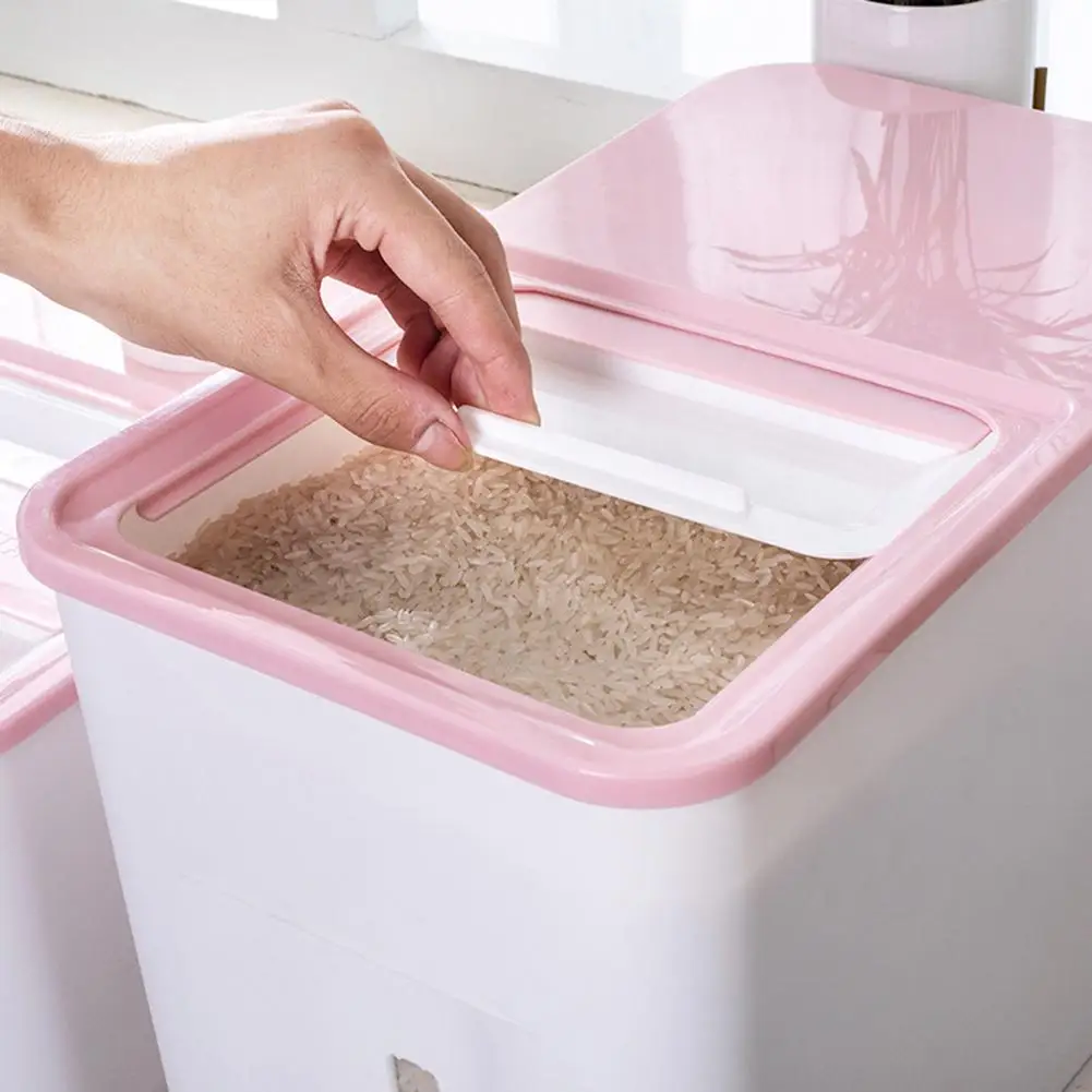 Кухня коробка для хранения риса зерна зерновых диспенсер еды влагостойкий