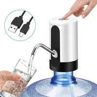 manual drinking water bottle jug hand pump camping drinking bottle switch 2 5 gallon water dispenser portable usb charging