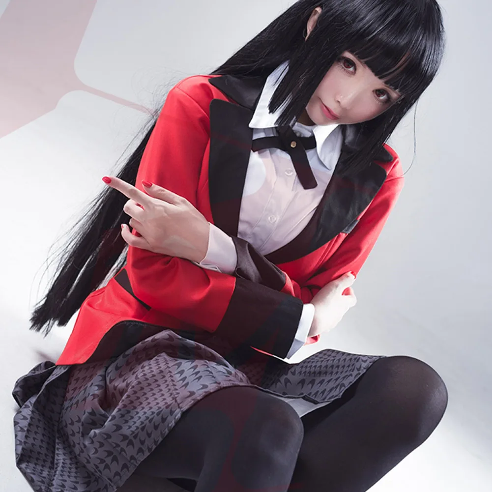

Anime Kakegurui Yumeko Jabami Cosplay Costume School Girls Uniform Set Halloween Costumes for Women