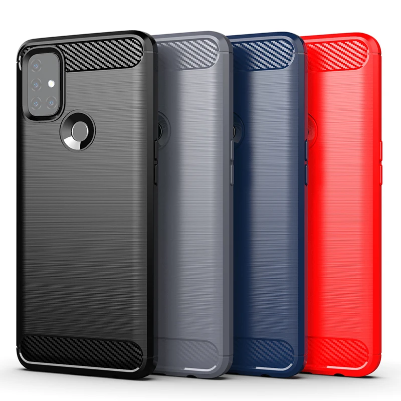 for oneplus nord n10 5g case rubber silicone carbon fiber cover for oneplus nord n10 5g phone case for oneplus nord n10 5g case free global shipping