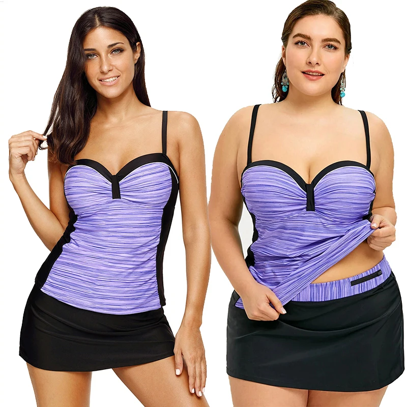 

Женский купальный костюм из двух предметов, купальник большого размера с принтом с эффектом пуш-ап, купальник с регулируемыми бретелями и ю...