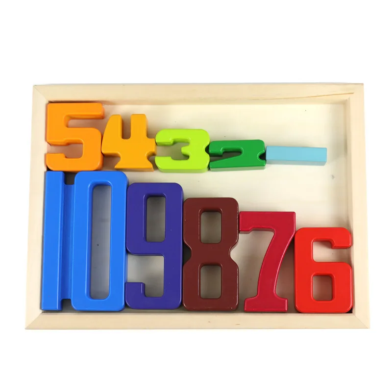 

Big 1-10 Number Building Blocks Wooden Math 3D Digital Toys Baby Balance Jenga Toy Montessori Educational Wood Toys for Kids
