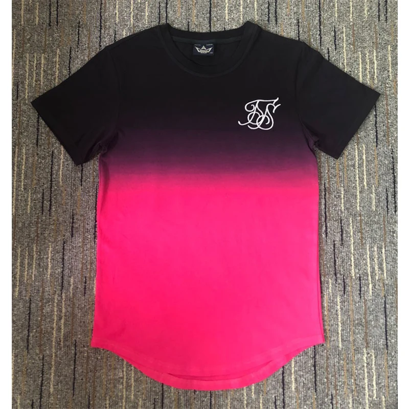 Футболка мужская из шелка Sik Повседневная модная рубашка в стиле хип хоп уличная