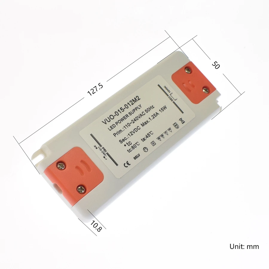 12V 15W Светодиодный трансформатор, 6 Вт, 12 Вт, 15 Вт, 30 Вт, 40 Вт, 60 Вт, AC 110-240 В, выход 12 В, адаптер питания, Светодиодная лента, светильник, источник питания для лампы - Цвет: 12V 15W