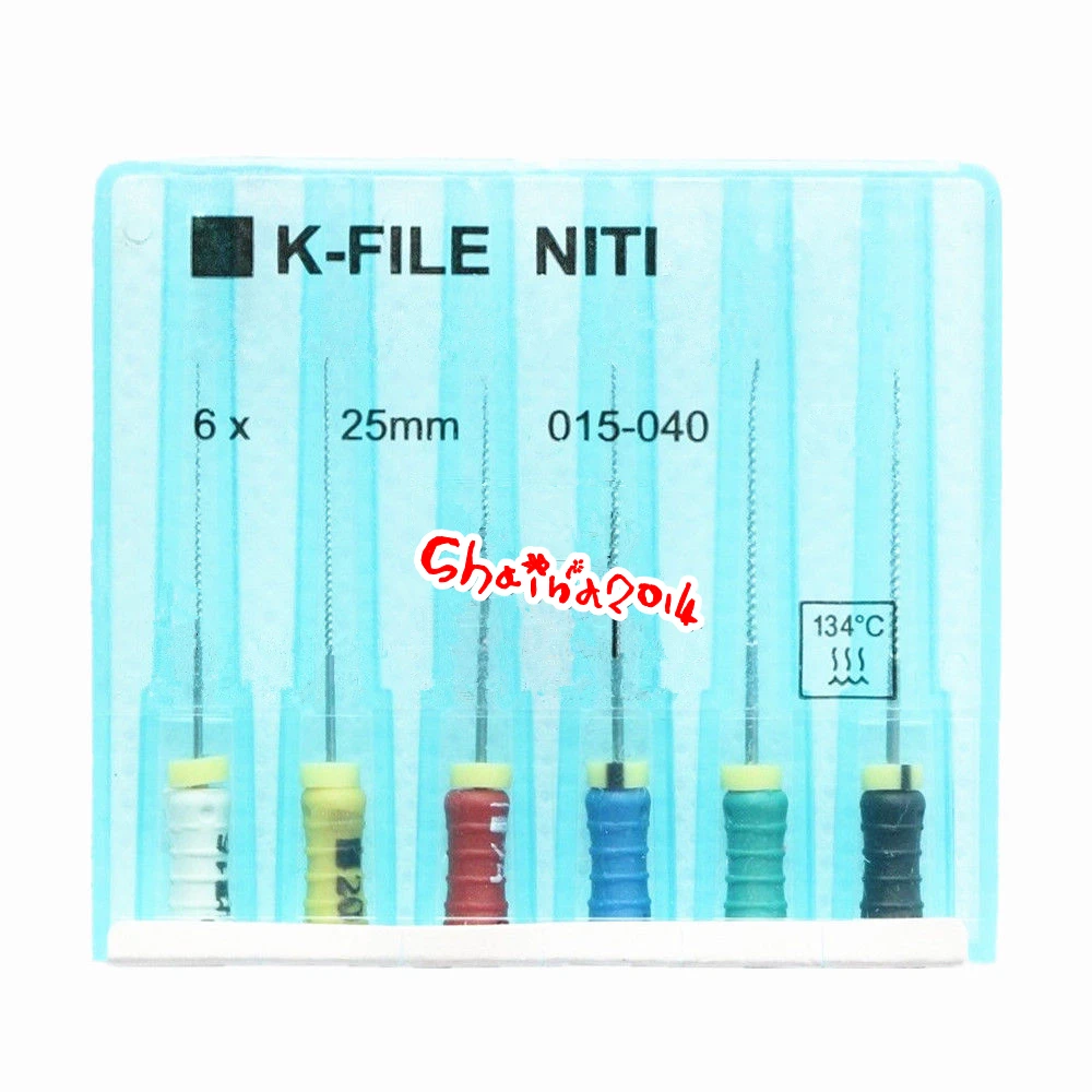 10 Packs Dental K-FILE NiTi 25mm #008/#010/ #015-040 Endo Root Canal Hand K Files |