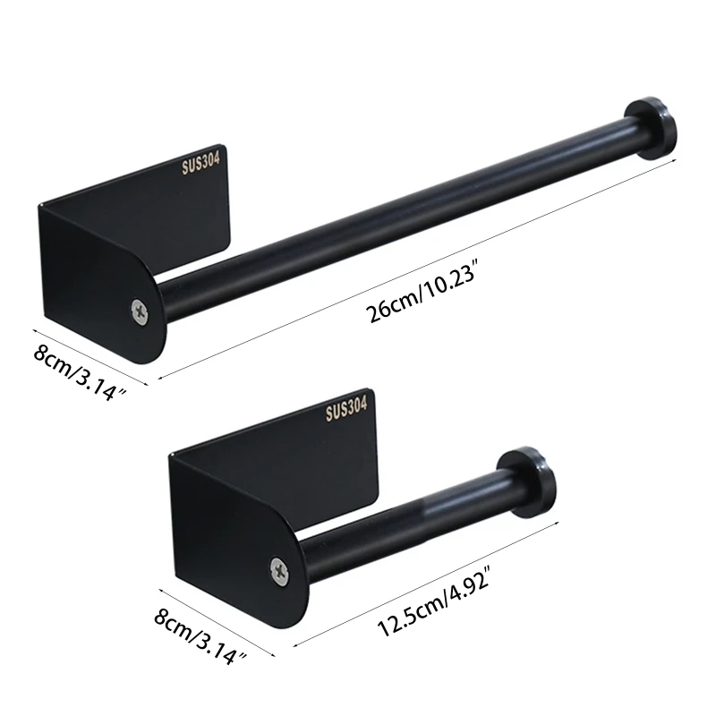 

Wall-mounted towel bar Stainless Steel Towel Rack Wall Hanging Rack Towel hanger Hanging rod Paper roll holder Roll paper hanger