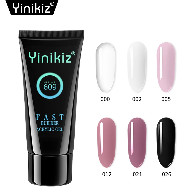 Yinikiz 60 г/мл Быстрый гель для наращивания ногтей УФ строительный полировки