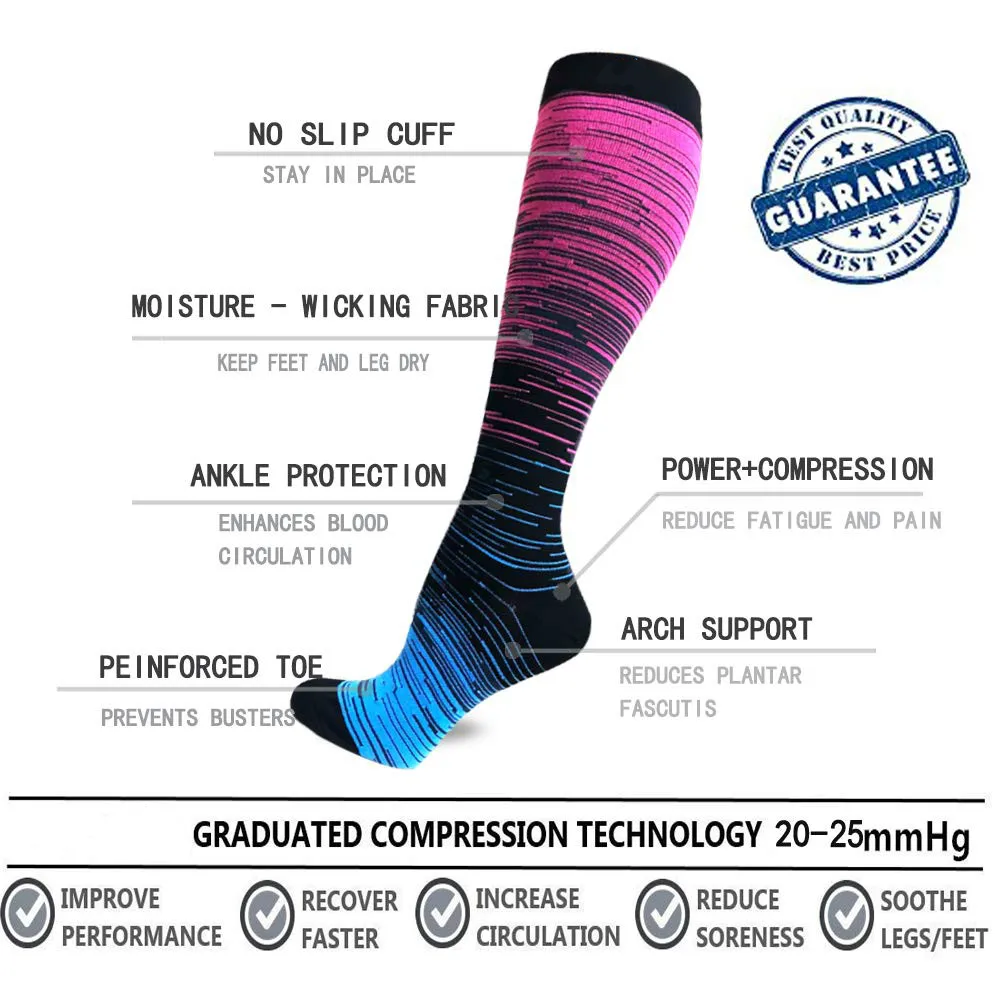 Нейлоновые Компрессионные носки Brothock женские и мужские чулки лучшие медицинские
