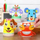 Сделай Сам 12 шт Детские ручные животные DIY бумажные стаканчики ручной работы Раннее Обучение Детский сад Школа искусство развивающие игрушки