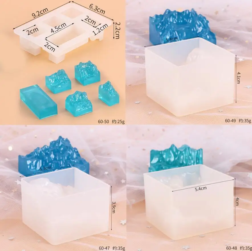 

Double-sided Mountain Mold UV Epoxy Resin Mold DIY Handmade High Mirror Silicone Pendant Molds Jewelry Tools Making Crafts