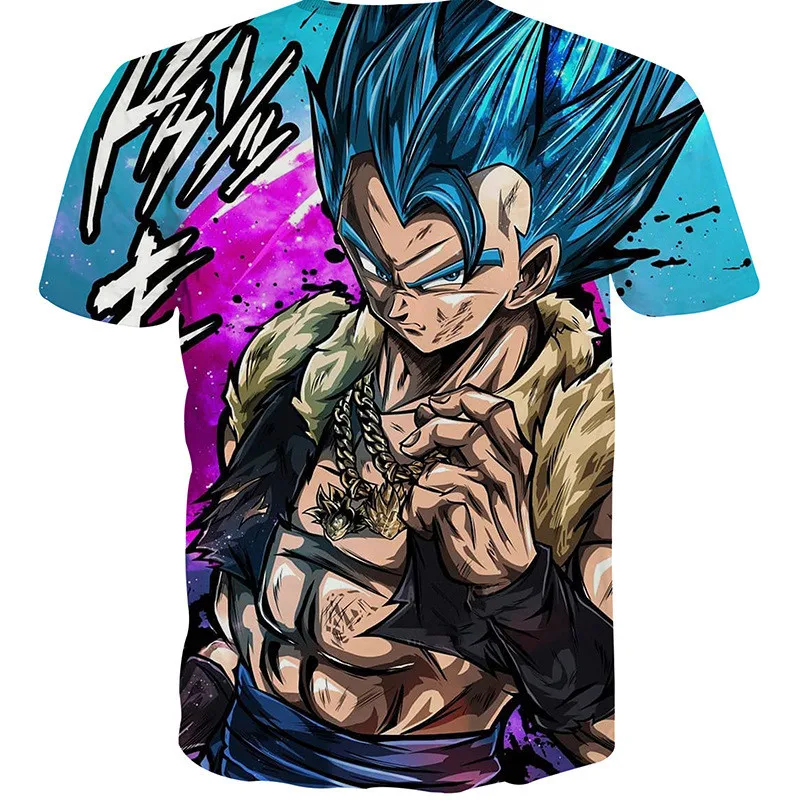 Летние футболки для мужчин с принтом Dragon Ball Goku Dragon Ball 3D футболка крутые футболки аниме топы мужская уличная одежда большого размера на заказ Прямая поставка