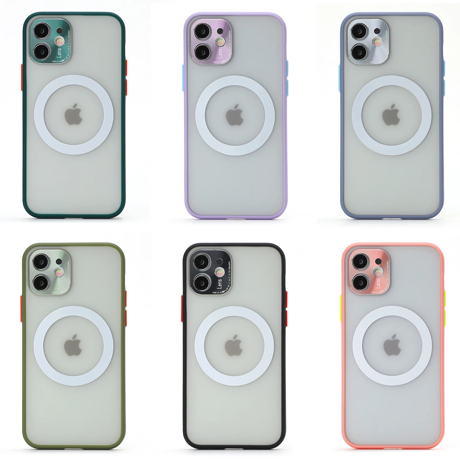 

Metal magnetic case for iPhone, iPhone 12 Pro Max Mini x XS 11 XR 8 thin protective case for Apple MagSafe