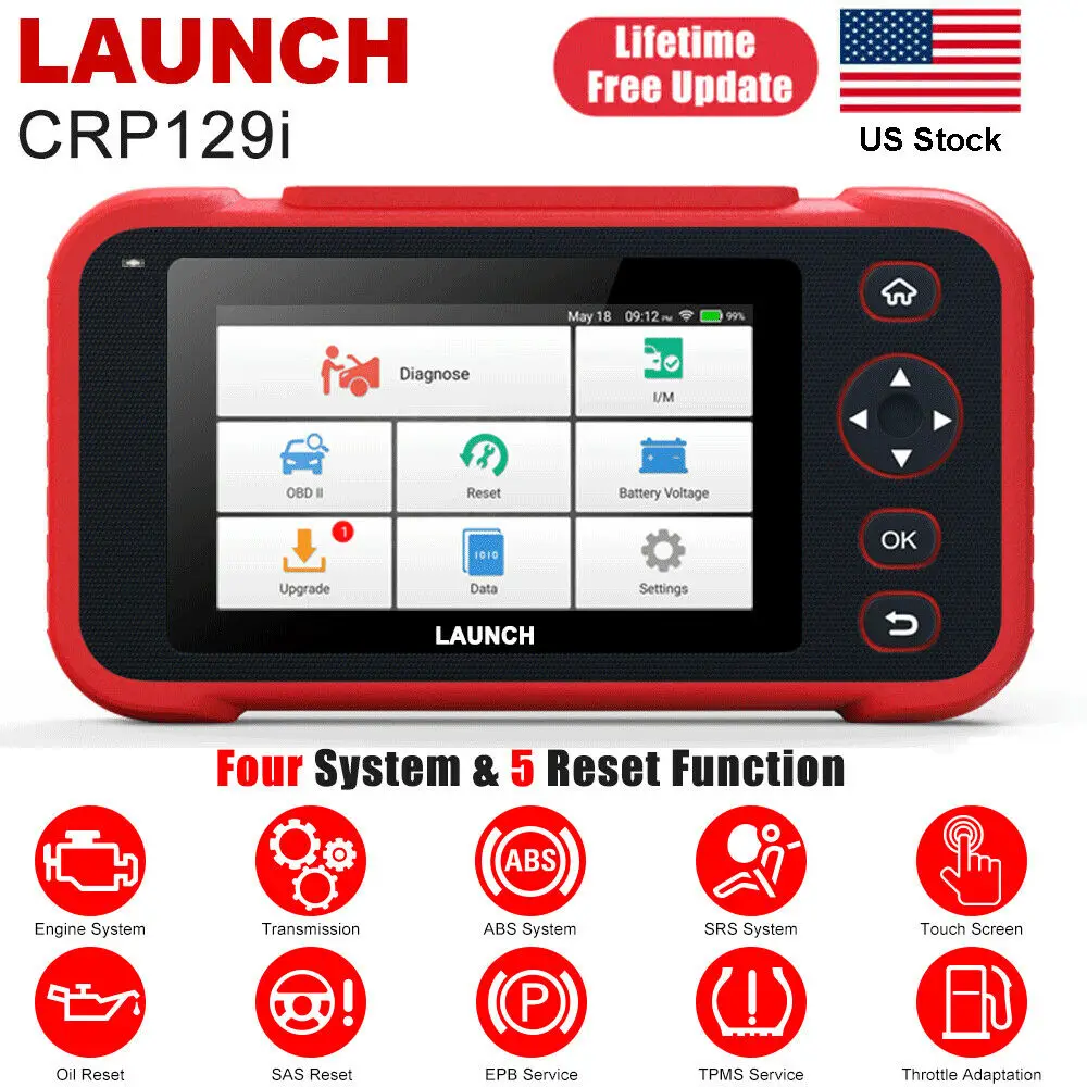Диагностический инструмент LAUNCH CRP129i OBD2 считыватель кодов подушек безопасности