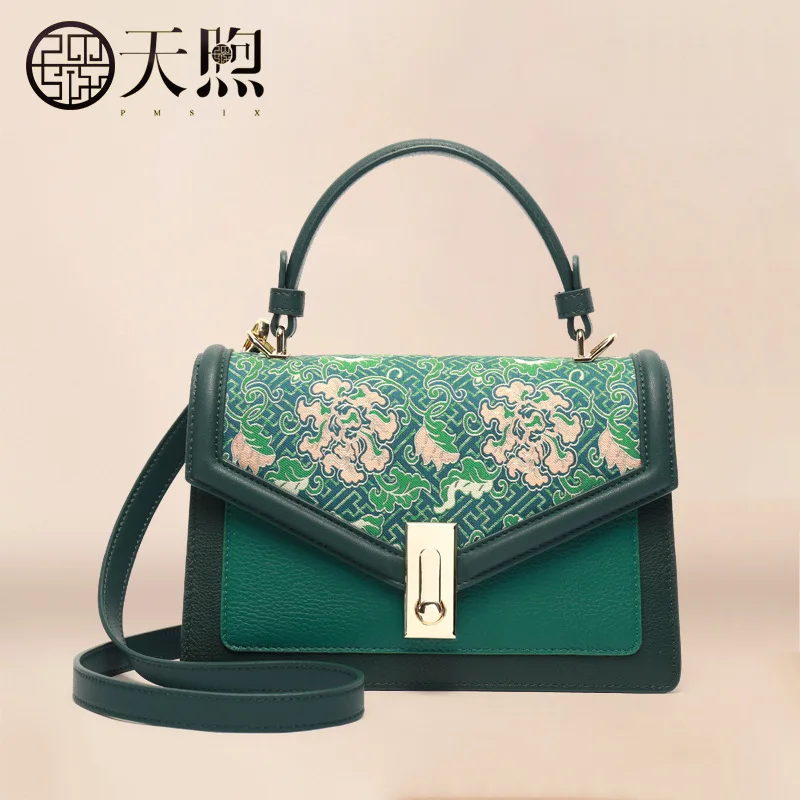 

Новинка Осень-зима 2021, женская сумка, модная кожаная темпераментная сумка-мессенджер из воловьей кожи в стиле ретро, сумка на плечо