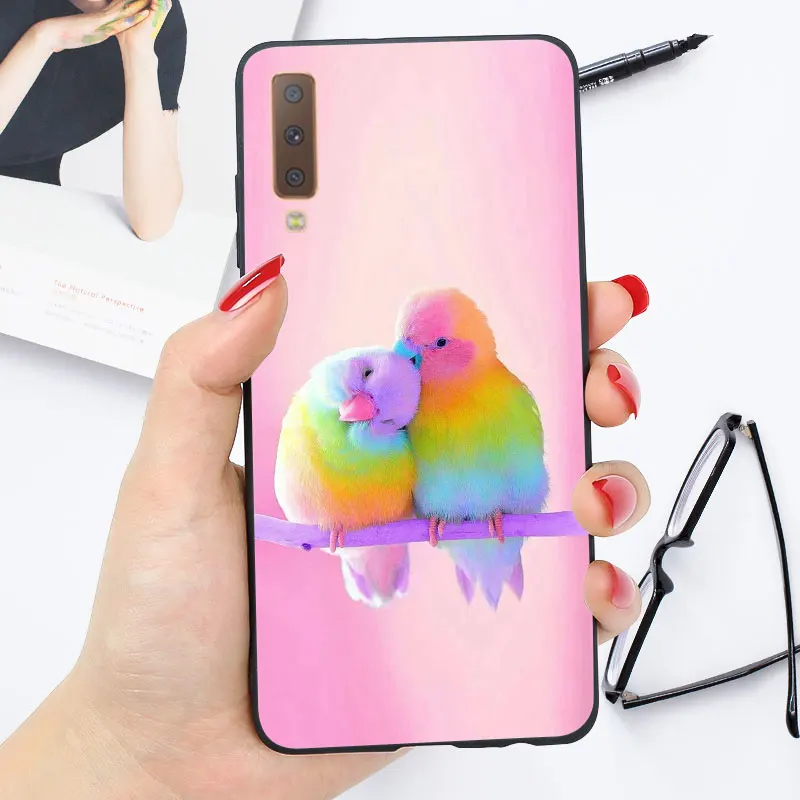 Мягкий ТПУ чехол для samsung A7 чехол силиконовый глянцевый яркий чехол для samsung Galaxy A5 A6 A8 Plus чехол - Цвет: OO9