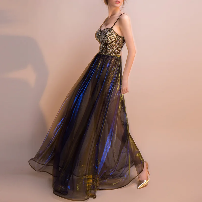 Сексуальное Тонкое перспективное вечернее платье для ночного клуба женский