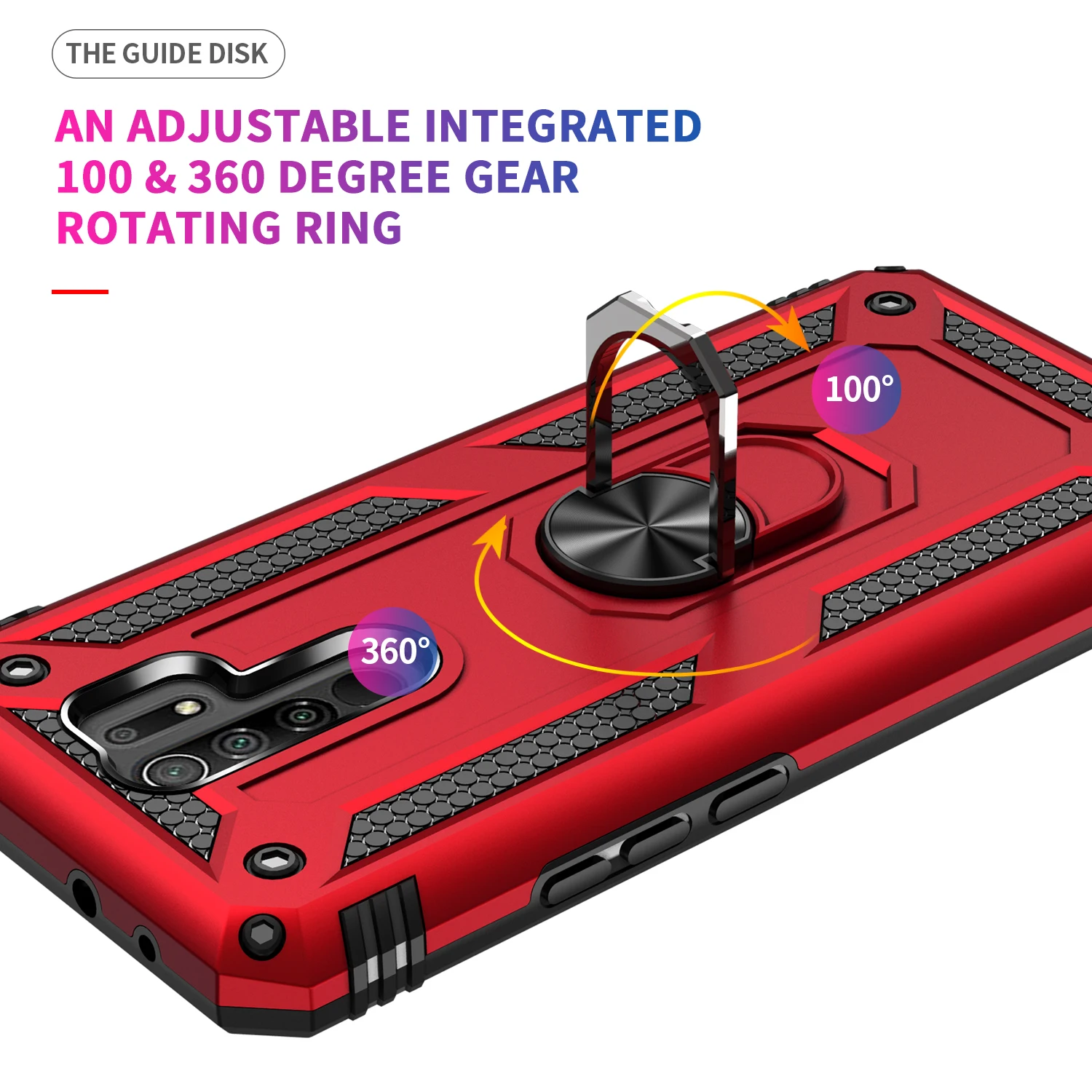 Luxury Armor Shockproof Phone Case For Xiaomi Redmi NOTE 9 9S 9T 10S 10  PRO MAX 5G POCO X3 NFC With Ring Stand Anti Fall Cover