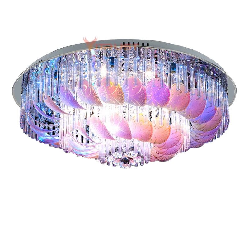 Modern Ceiling Lamps Round Crystal Lights LED Lamparas de techo Luces Home Lighting Fixture Romantic | Лампы и освещение