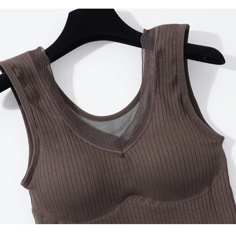 Women Thermal Underwear Seamless Thermal Vest Sexy Heating Sleeveless Body Shaping Keep Warm Winter Clothing Warm