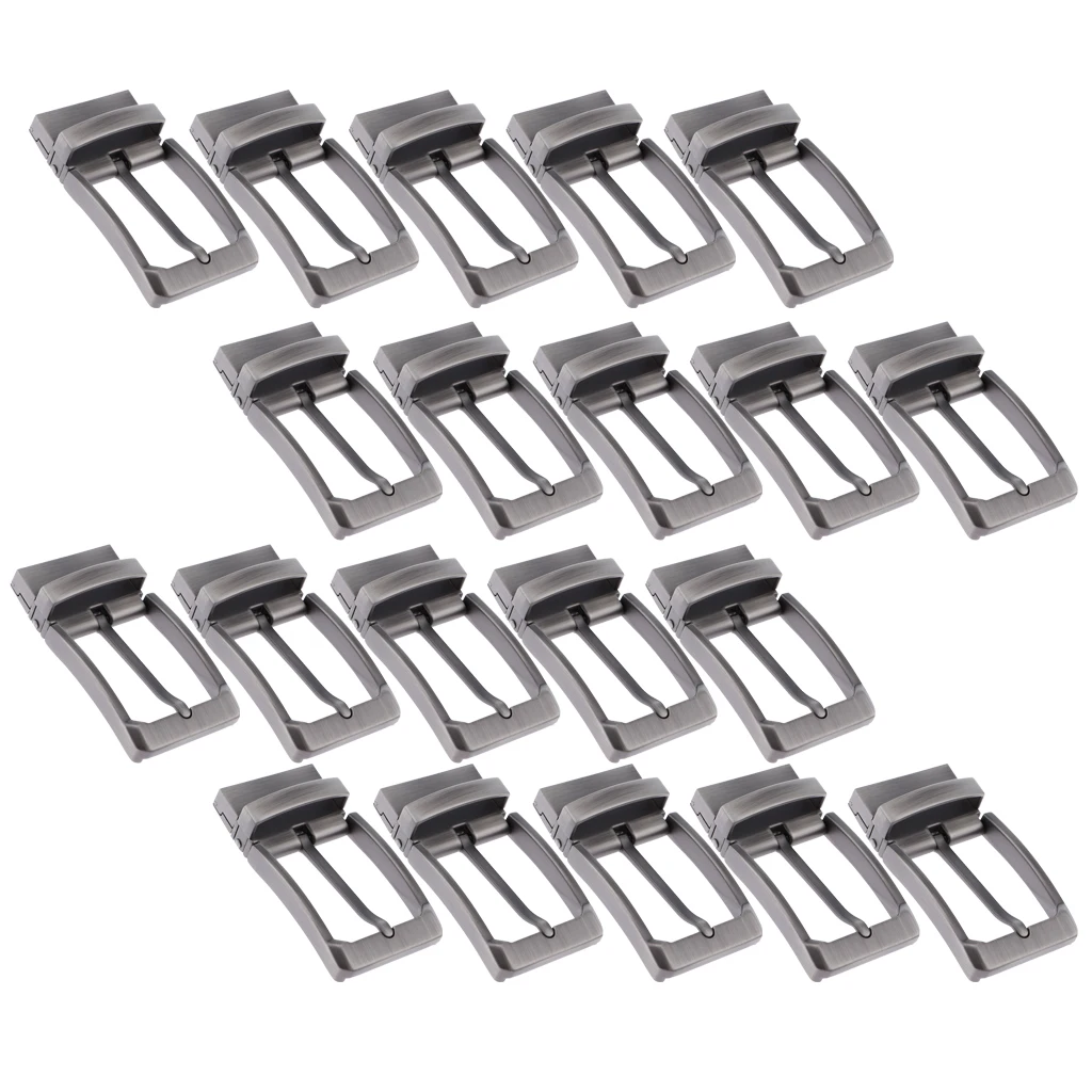 

20x Alloy Reversible Belt Buckle Single Prong Rectangle Pin Buckle