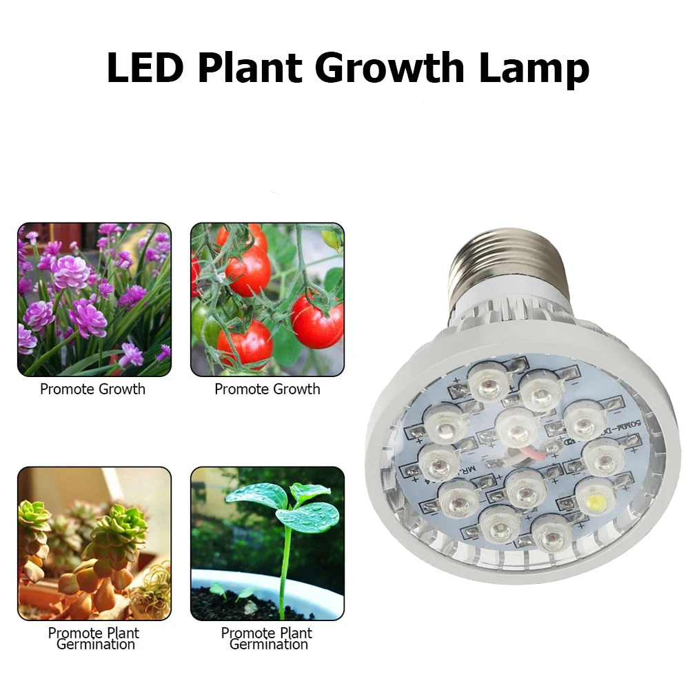 

E72 LED plant flower growth lamp E27 is used for vegetable indoor greenhouse nursery seedling spectrum ultraviolet lamp