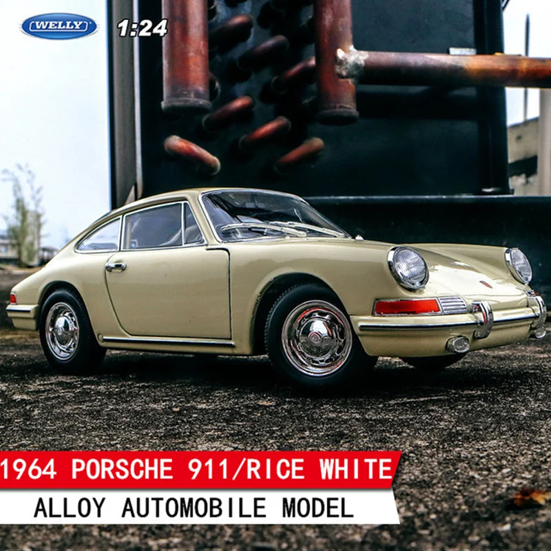 Welly 1:24 Porsche 911 CarreraRS автомобиль сплав модель автомобиля Моделирование Украшение автомобиля коллекция Подарочная игрушка Литье под давлением модель игрушка для мальчиков - Цвет: 1964 911