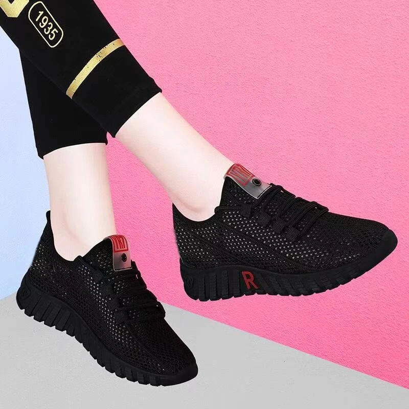 2021 New Women Casual Flat Shoes Air Mesh Deodorant Shoes Wear Resisting Non Slip Female Loafers Comfort Jogging Shoes Cheap