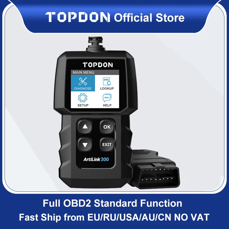 ２usd code &quotTOPDON2&quotOBD2 сканер TOPDON AL300 считыватель кодов OBDII автомобильный