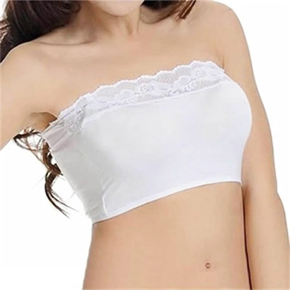 Summer Women Modal Bandeau Top Solid Breathable Strapless Bra Bandeau Soft Seamless Women Casual Tank Crop Tops