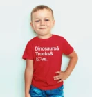 Рубашка на День святого Валентина футболка с динозавром для маленьких мальчиков, Детская футболка с надписью Love забавная футболка с графикой для мальчиков Модная одежда с принтом динозавр, грузовики и любовь