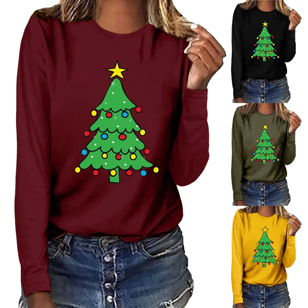 Женская Повседневная Толстовка с длинным рукавом и круглым вырезом пуловер