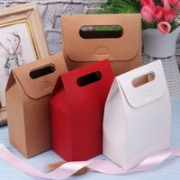 30 pcslot kraft paper bag blank birthday gift boxes brown white for shops candy cake dessert wedding party supplies