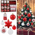 25 шт микс красный дом Снежинка Форма рождественские шары Подарочная коробка Рождественская елка подвесная подвеска рождественские украшения Navidad 2022 Noel